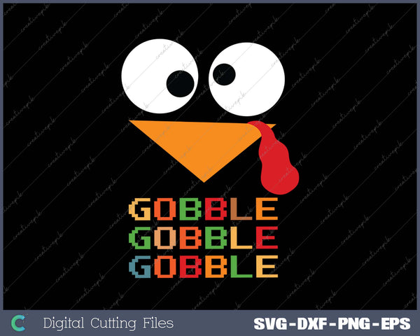 Cute Gobble Gobble Turkey Pilgrim Little Boys Thanksgiving