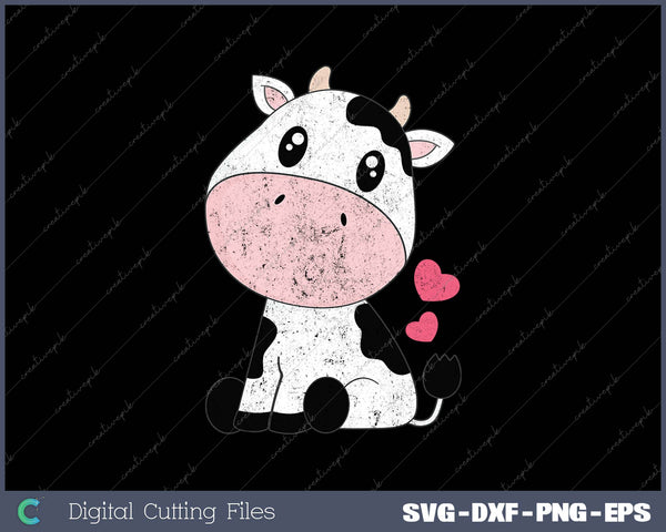 Cute Kawaii Cow Print Black White Cow Animal