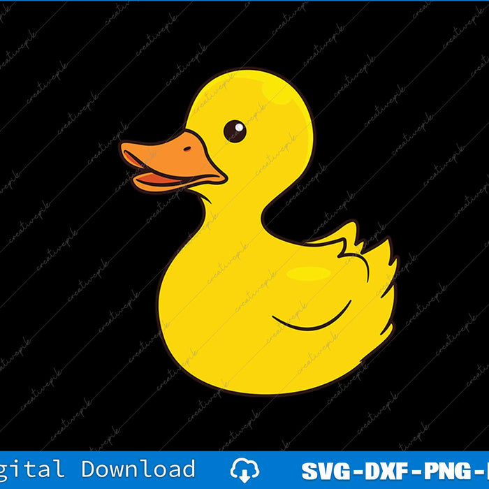 Cute Rubber Duckie Duck Rubber Duck SVG PNG Cutting Printable Files