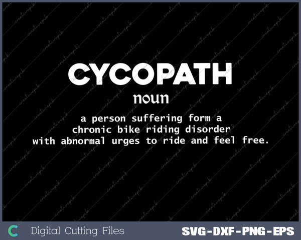 Cycling Cycopath Definition Road Bike Cyclist Gift