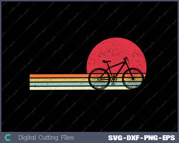 Cycling Retro Style SVG PNG Cutting Printable Files