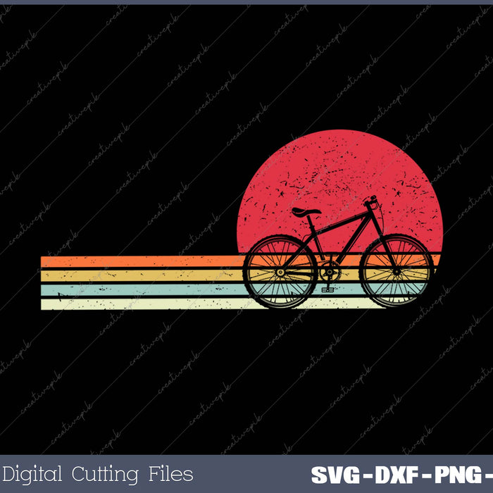 Cycling Retro Style SVG PNG Cutting Printable Files