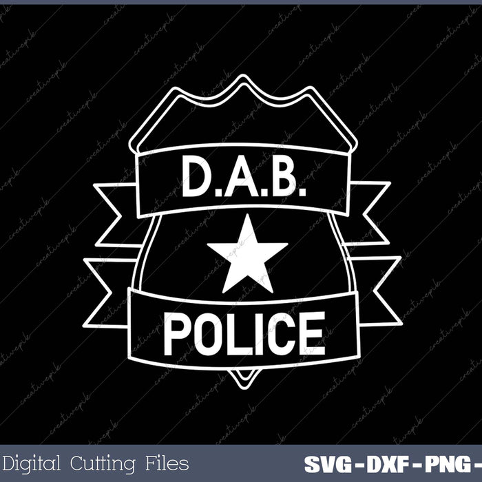 DAB Police SVG PNG Cutting Printable Files