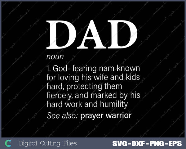 DAD Definition Father's Day Daddy SVG PNG Cutting Printable Files