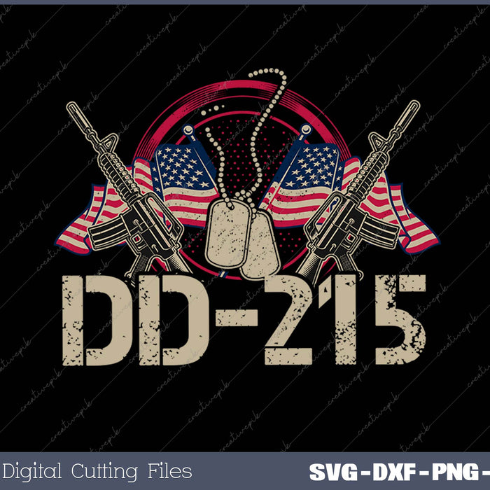 DD215 Gift for a Veteran SVG PNG Cutting Printable Files