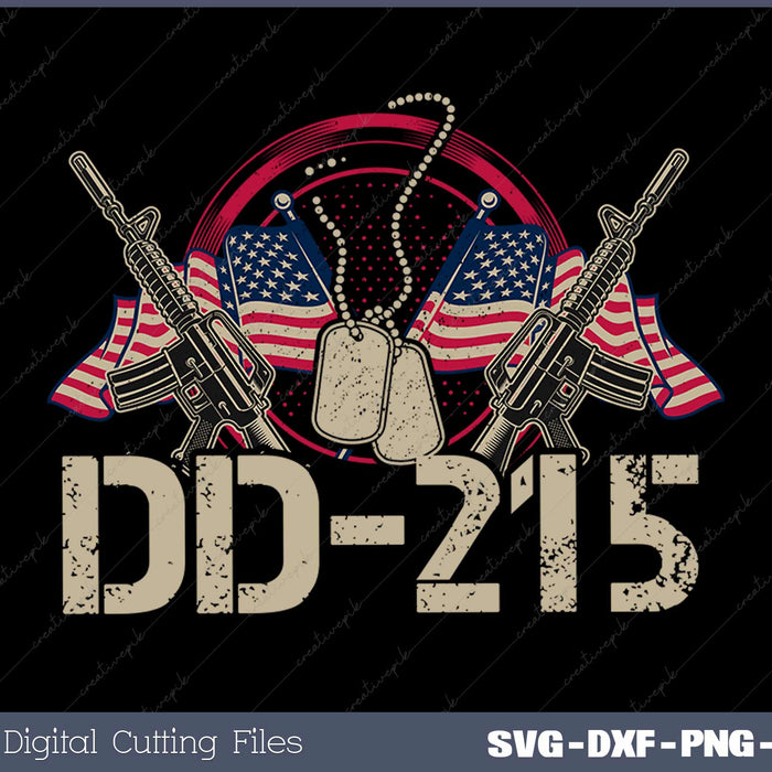 DD215 Gift for a Veteran Svg Design Cut File