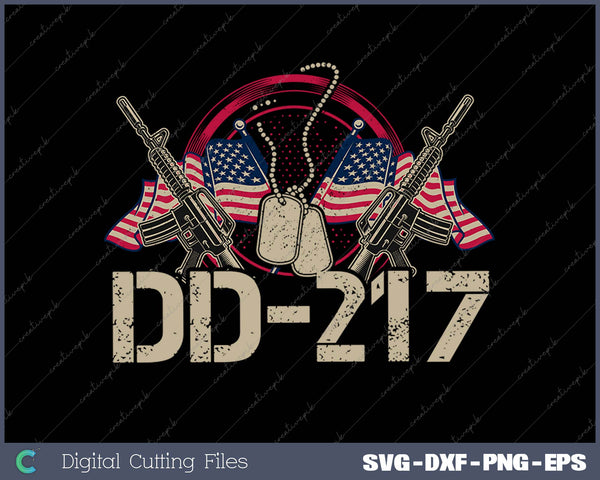 DD217 Gift for a Veteran SVG PNG Cutting Printable Files