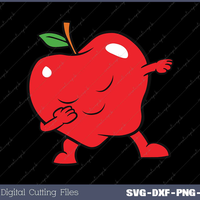 Dabbing Apple Love Apples Fruit Kawaii Apple