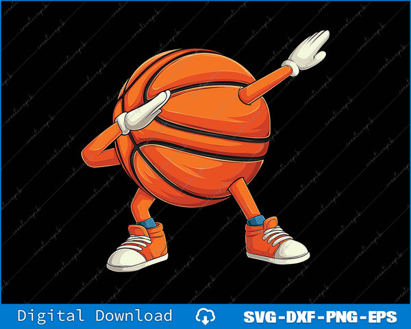 Dabbing Basketball Ball Funny Basketball SVG PNG Printable Files