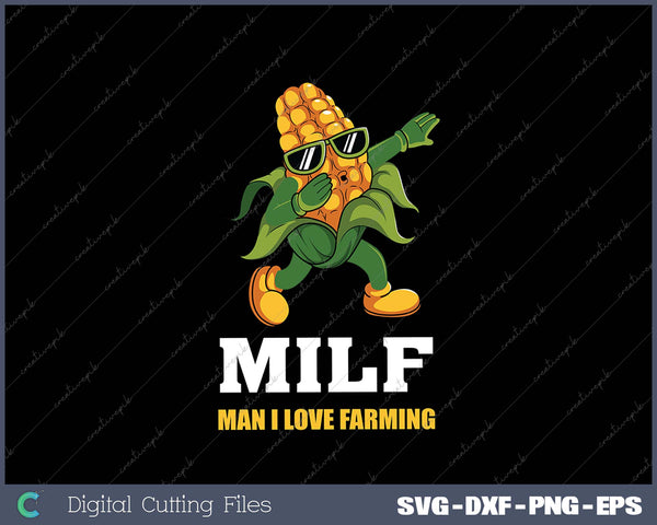 Dabbing Corn Cob Farmer Gift SVG PNG Cutting Printable Files