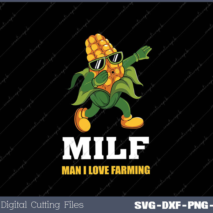 Dabbing Corn Cob Farmer Gift SVG PNG Cutting Printable Files