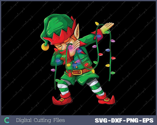 Dabbing Elf Costume Christmas Squad Funny Xmas Dab SVG PNG Cutting Printable Files