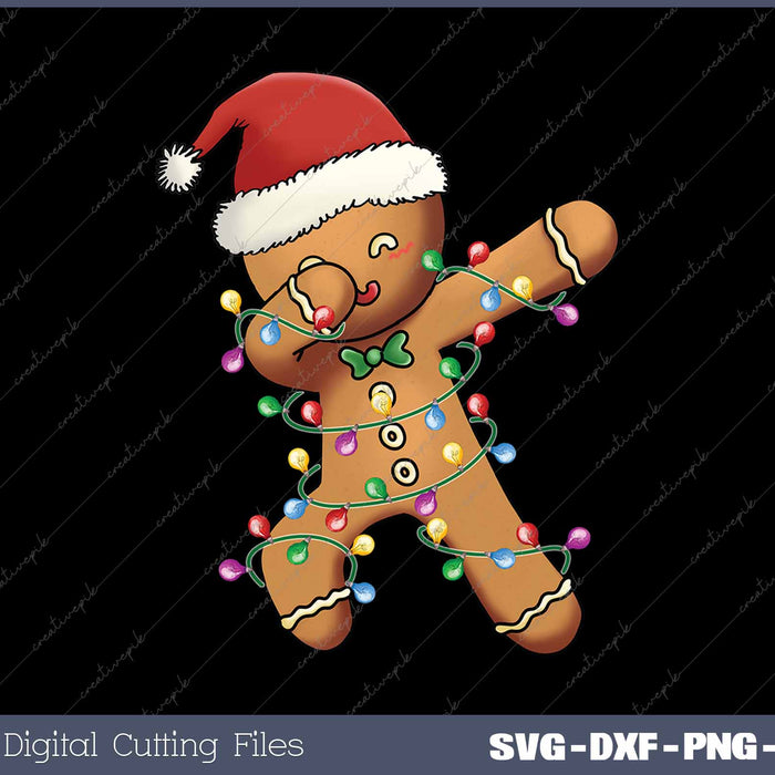 Dabbing Gingerbread Christmas Funny Xmas Dab SVG PNG Cutting Printable Files