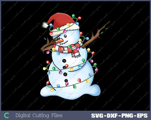 Dabbing Snowman Santa Christmas Funny Xmas Hat Dab SVG PNG Cutting Printable Files