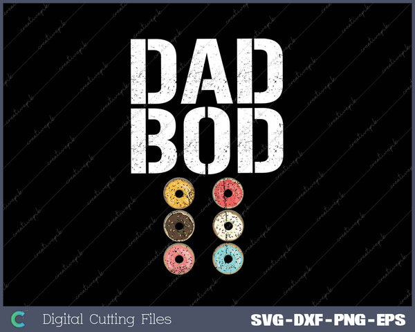 Dad Bod Funny Donut Six Pack Daddy Gym Gift