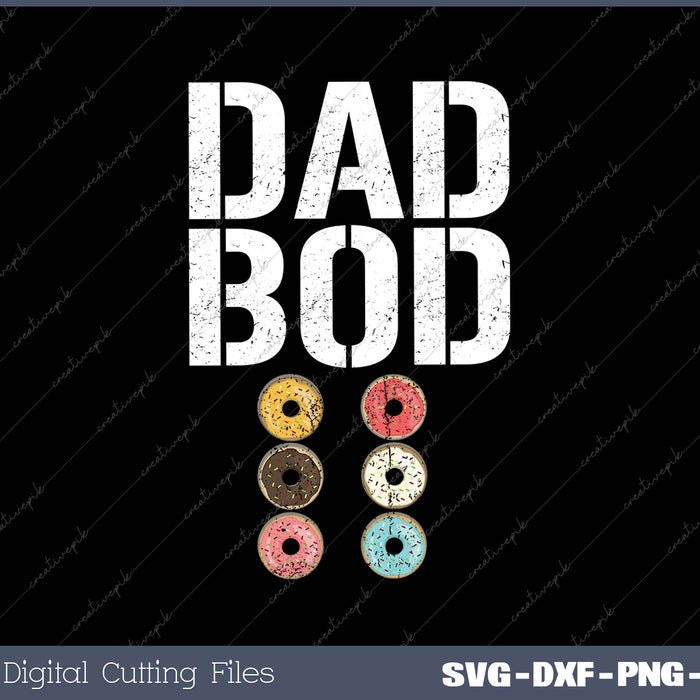 Dad Bod Funny Donut Six Pack Daddy Gym Gift