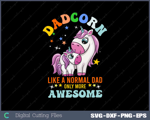 Dadcorn 1 Kid Father's Day SVG DXF PNG Design File