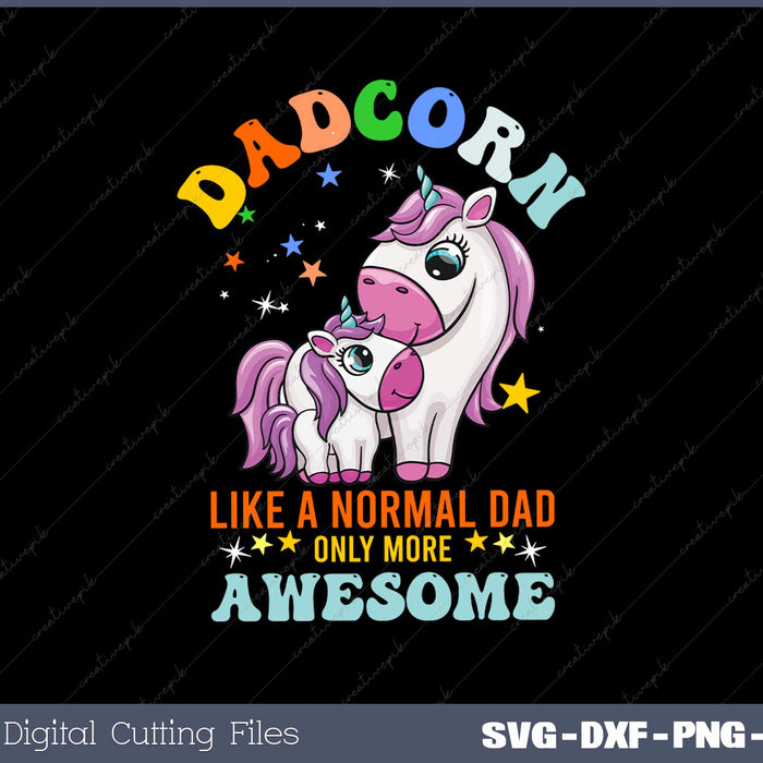 Dadcorn 1 Kid Father's Day SVG DXF PNG Design File