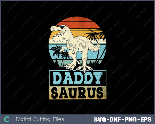 Daddysaurus T Rex Dinosaur Daddy Saurus Family Matching SVG Cut files