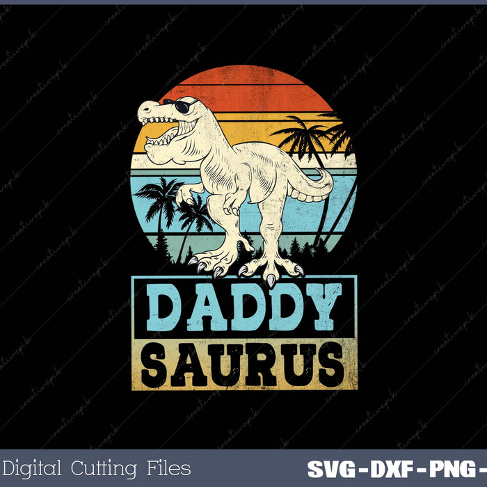 Daddysaurus T Rex Dinosaur Daddy Saurus Family Matching SVG Cut files