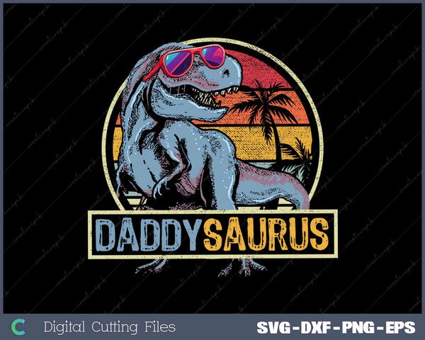 Daddysaurus T Rex Dinosaur Daddy Saurus Family Matching SVG Cut files