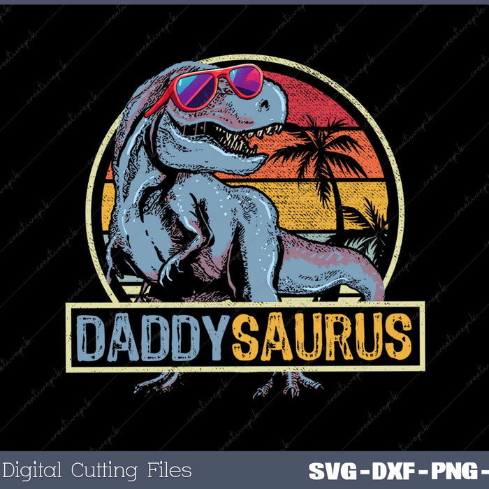 Daddysaurus T Rex Dinosaur Daddy Saurus Family Matching SVG Cut files