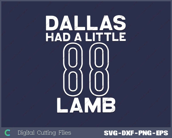 Dallas Had A Little Lamb SVG PNG Cutting Printable Files