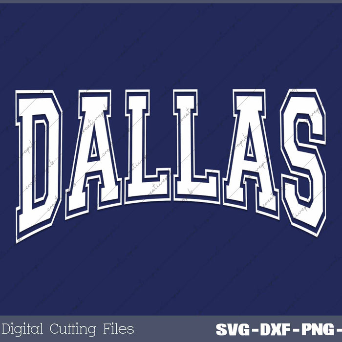 Dallas Vintage Sports Design SVG PNG Cutting Printable Files
