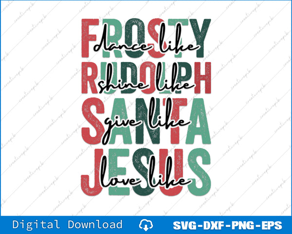 Christmas-themed text design with motivational phrases on a white background.