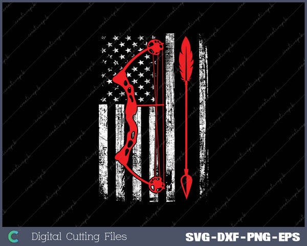 Deer Hunting American Flag Bow Hunting