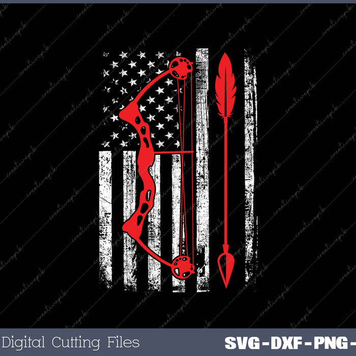 Deer Hunting American Flag Bow Hunting