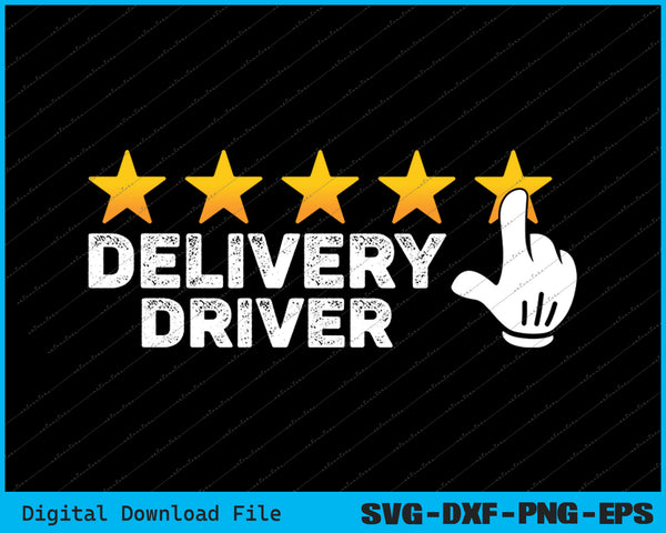 Delivery Driver Five Star Food Dash Grub Grocery Deliveries SVG Files