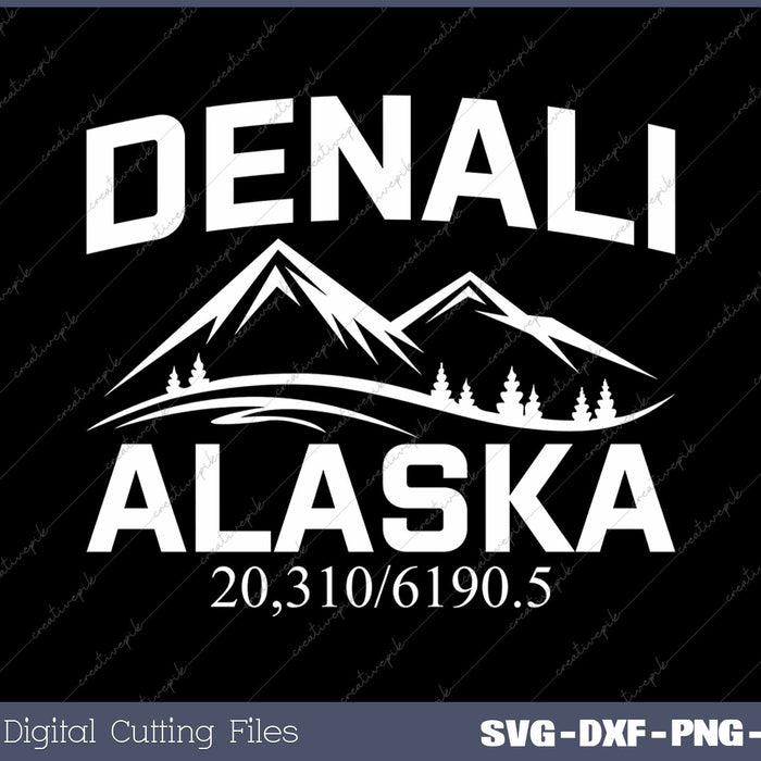 Denali Alaska Climbing Summit Club Outdoor Adventure SVG PNG Cutting Printable Files