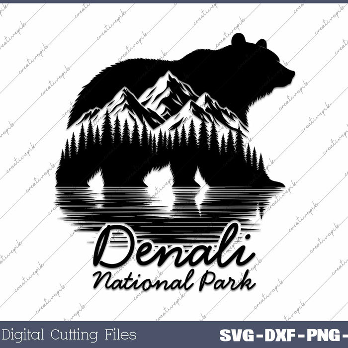 Denali National Park Bear Souvenir SVG