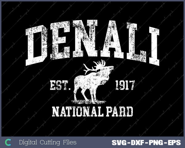 Denali Vintage National Park SVG PNG Cutting Printable Files