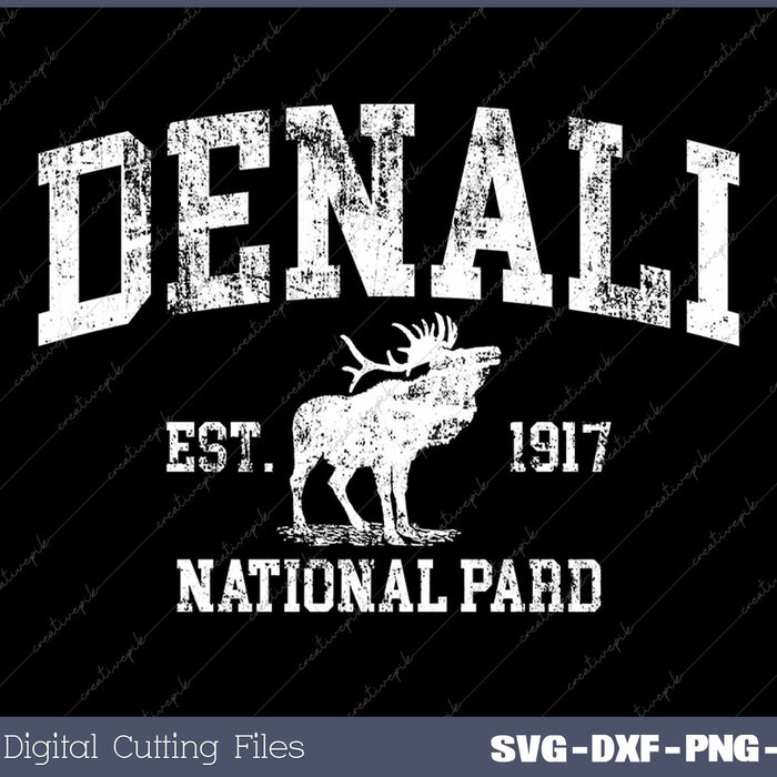 Denali Vintage National Park SVG PNG Cutting Printable Files