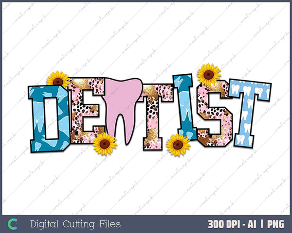 Dentist Practitioner Gift AI PNG Sublimation Files