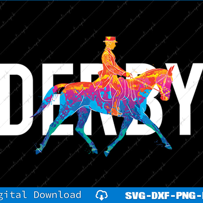 Derby Day Horse Racing Kentucky Epsom SVG PNG Printable File