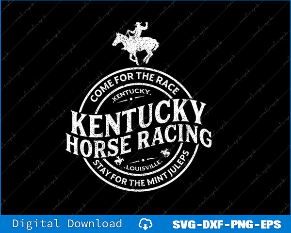 Derby Kentucky Horse Racing And Mint Juleps SVG PNG Cutting File
