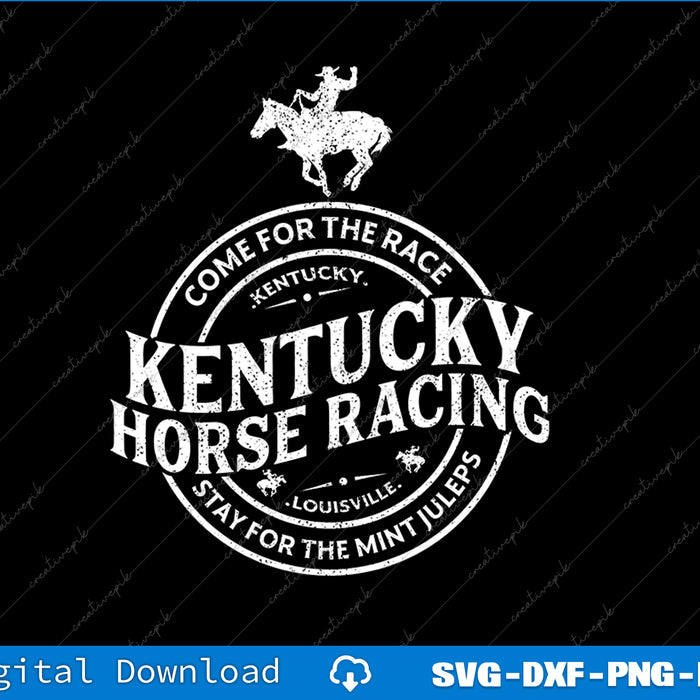 Derby Kentucky Horse Racing And Mint Juleps SVG PNG Cutting File