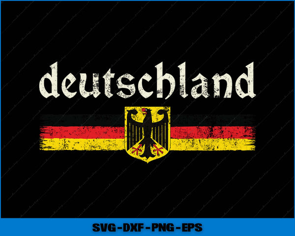 Deutschland text with German flag design on a black background