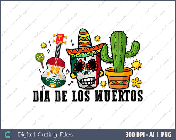 Dia de los Muertos AI PNG Sublimation Files