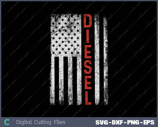 Diesel American Flag USA Mechanic Trucker Gift 