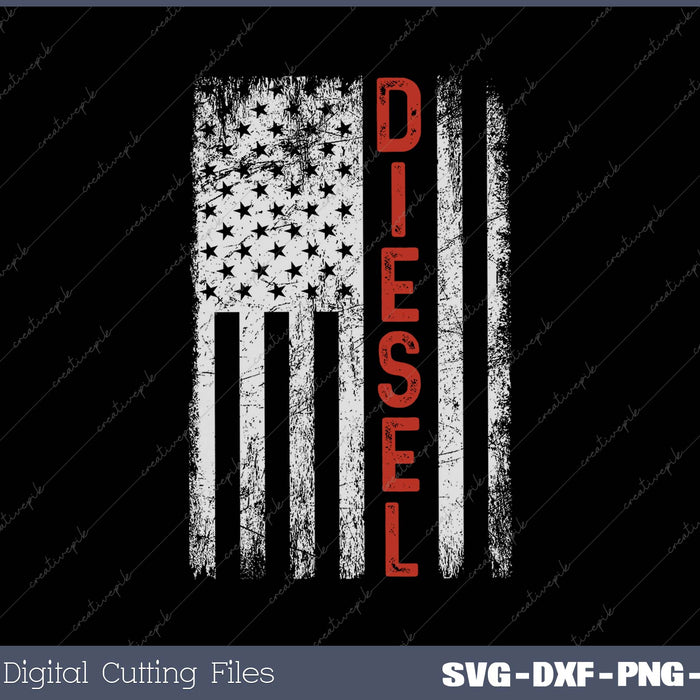 Diesel American Flag USA Mechanic Trucker Gift 