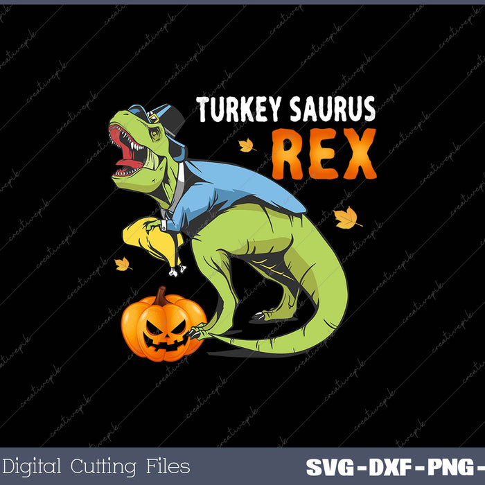 Dinosaur Thanksgiving Boys Turkey Saurus SVG PNG Printable Files