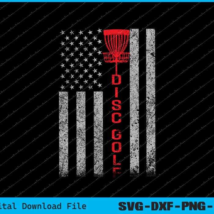 Disc Golf Basket Flag Gift for Disc Golfers SVG PNG Printable Files