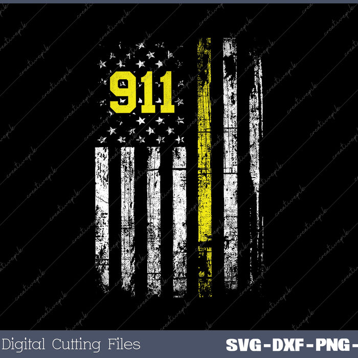 Dispatcher 911 USA Flag SVG DXF PNG Printable Files