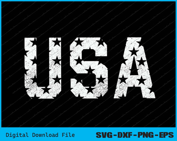 Distressed USA 4th Of July SVG PNG Cutting Printable Files