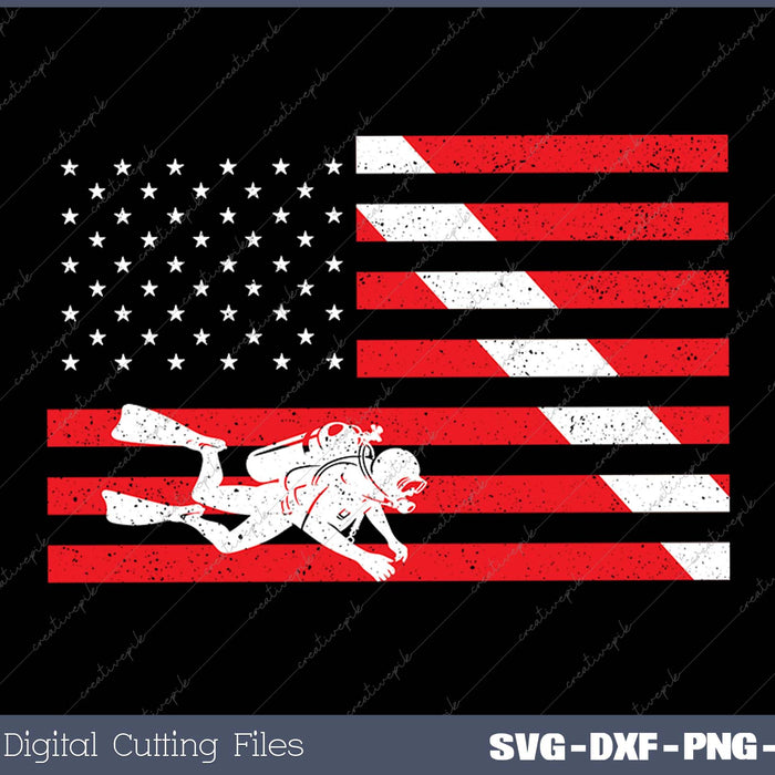 Diver Down Dive Flag Scuba Diving American Flag