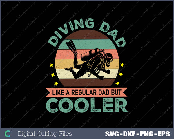 Diving Dad Scuba Diving Snorkel Flippers Diver Long Sleeve 